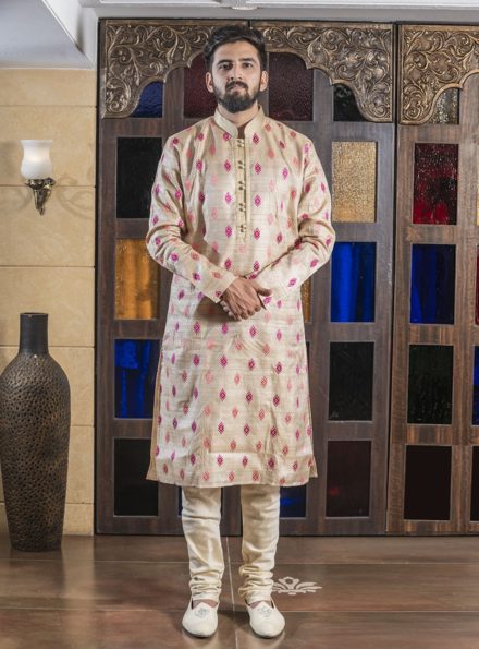Two Piece Paper Silk Kurta