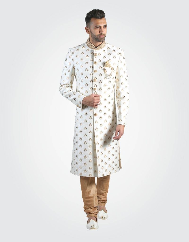 Two Piece Silk Sherwani
