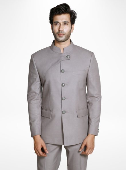 Bandhgala Jodhpuri Suit In Dark Grey