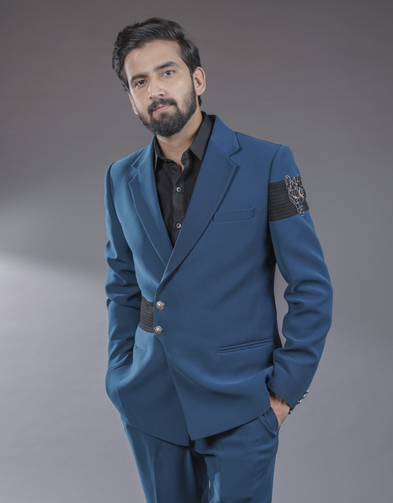 Blue Designer Suit For Men | 3 Piece Designer Suit | The HUB