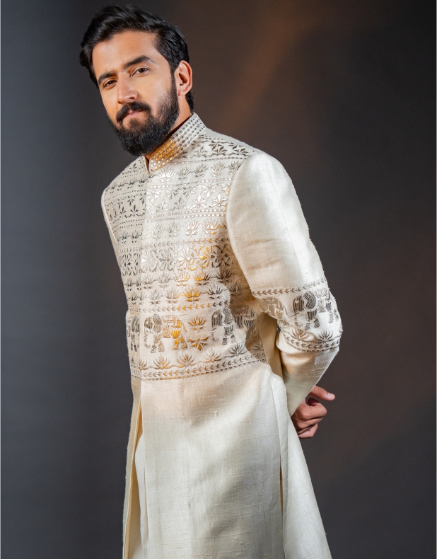 Bandhgala wedding sherwani