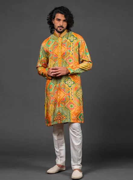 Heritage Silk Kalamkari Kurta