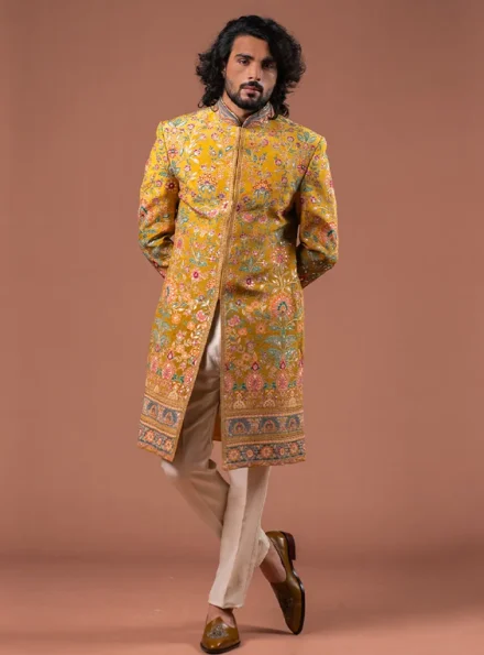 Kalamkari Kasab Sherwani