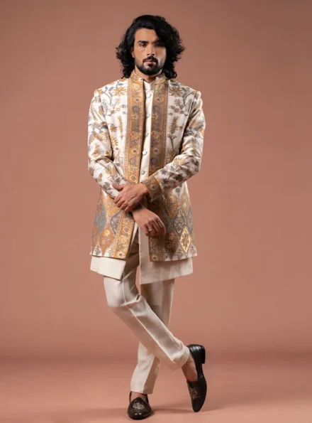 Zari Jamewar Silk Kurta Set